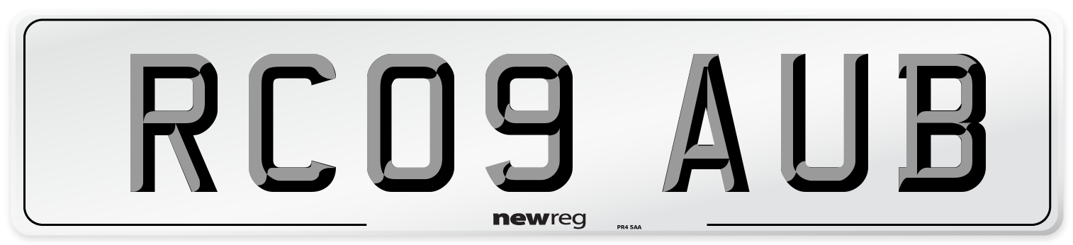 RC09 AUB Number Plate from New Reg